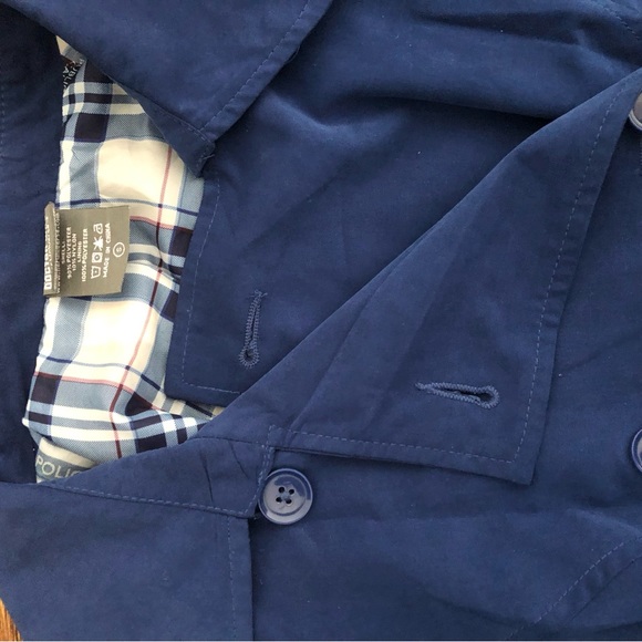 Dr. Who Blue Tardis Trench Coat Jacket Sz S Official BBC- Cute Print Lining RARE - Picture 9 of 12